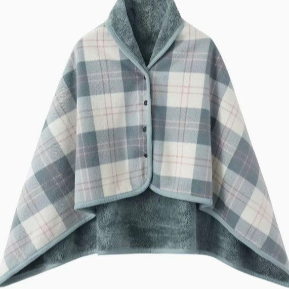 Plaid Multi-functional shawl blanket office blanket