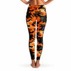 Women's Orange Camo Mesh Pocket Legging