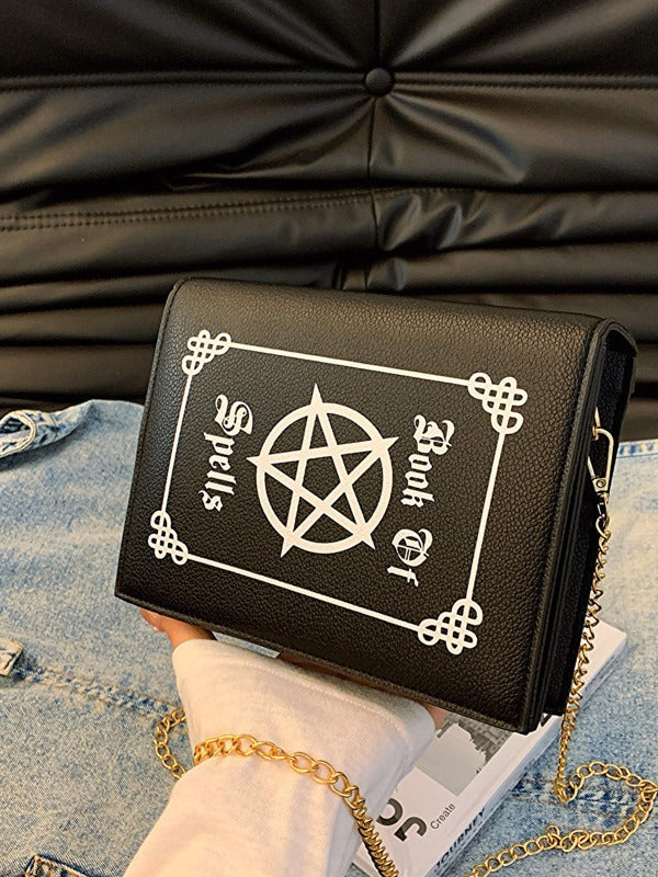 Halloween Spell Book Crossbody Bag