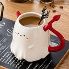 Personalized Ins Cup Couple Girl Birthday Gift Ceramic Water Cup Home Halloween Gift Little Devil Cup