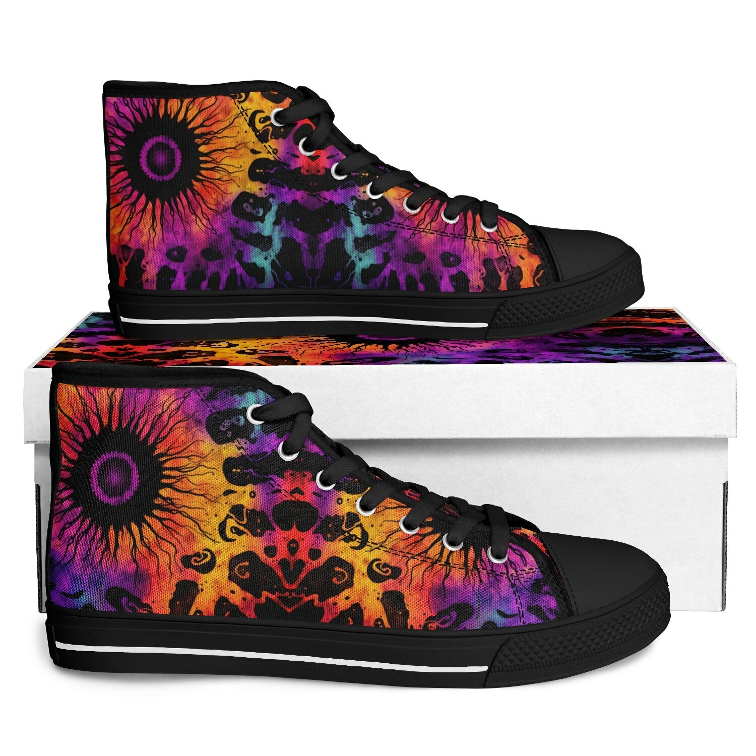 Tie Dye Eye Urban Peak High Top Shoes