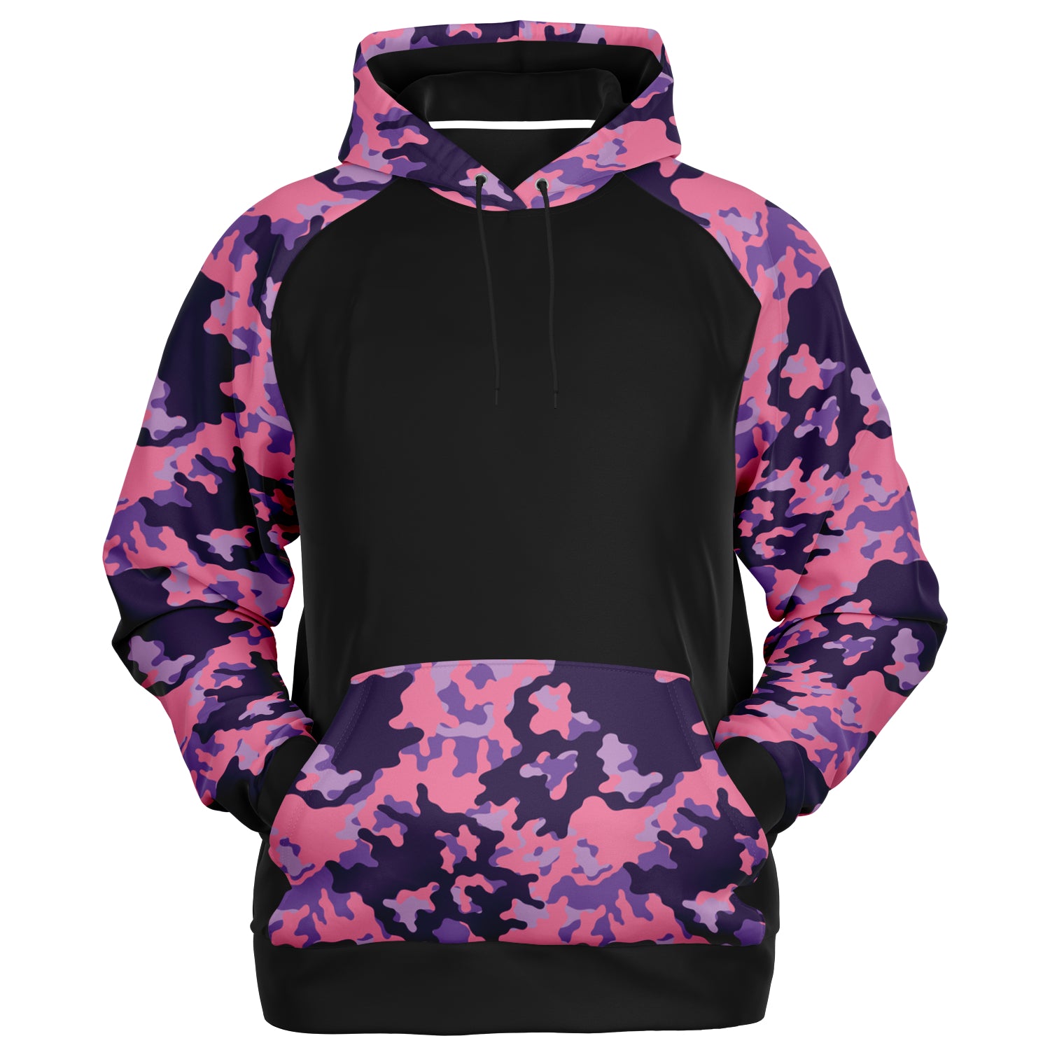Unisex Raglan Skull Camo Hoodie