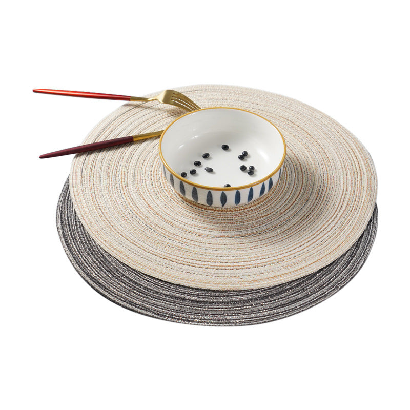 Round Material Table Placemat Set