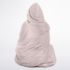Pale Pink Hooded Sherpa Blanket