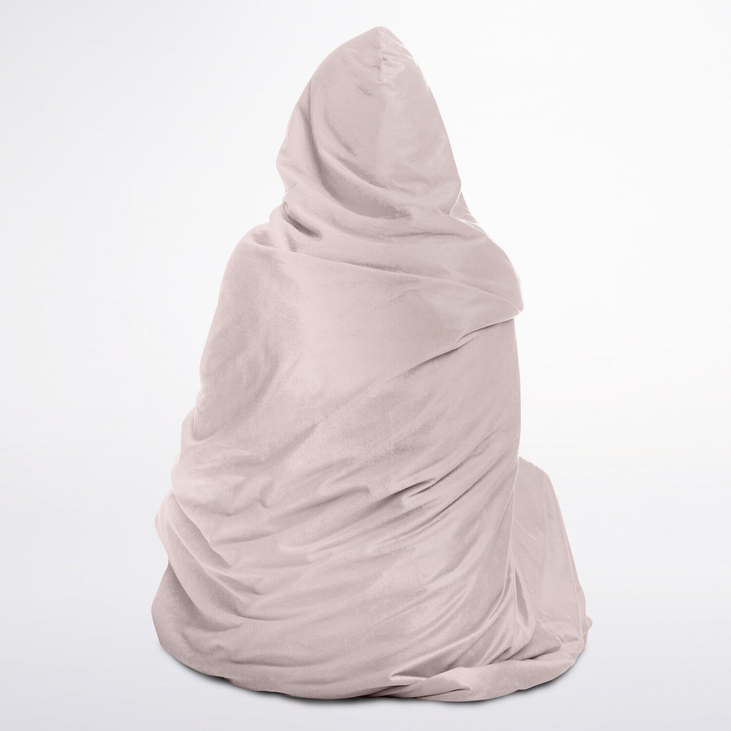 Pale Pink Hooded Sherpa Blanket