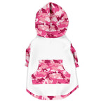 White and Pink Camo Dog Zip-Up Hoodie