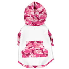 Load image into Gallery viewer, White and Pink Camo Dog Zip-Up Hoodie
