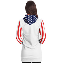 Load image into Gallery viewer, Stars and Stripes Longline Ladies Hoodie
