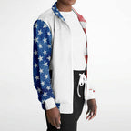 Stars and Stripes Watercolor Ladies Track Jacket