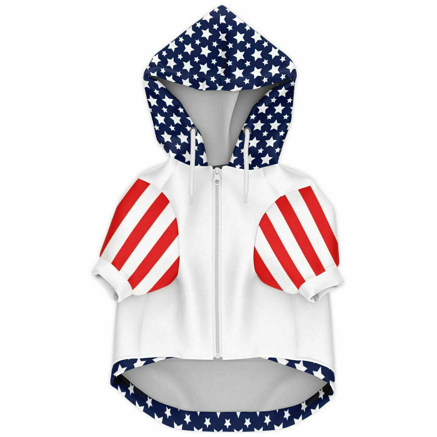 Stars and Stripes Fashion Dog Zip-Up Hoodie