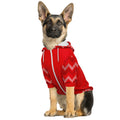 Holiday Zig Zag Stripe Dog Zip-Up Hoodie