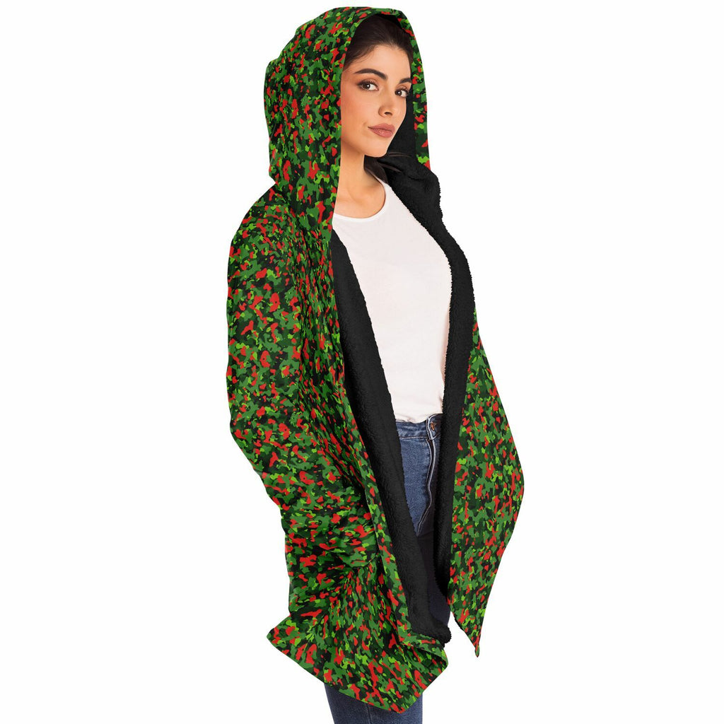Christmas Camo Microfleece Cloak