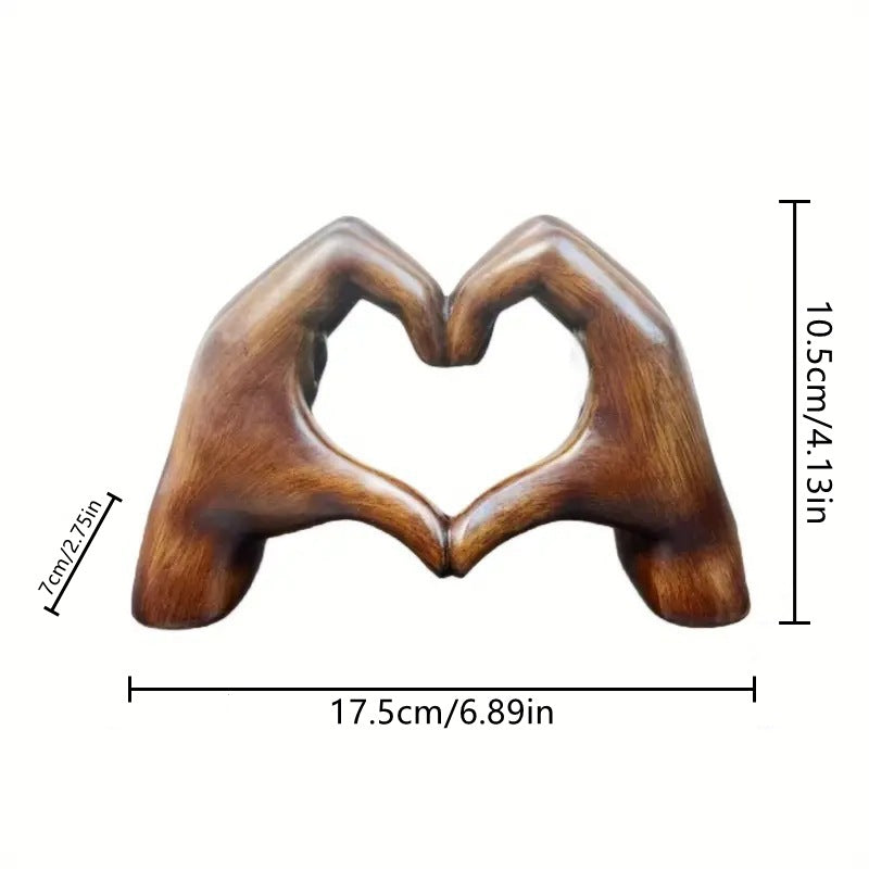 Creative Heart-shaped Resin Statue Home Decor