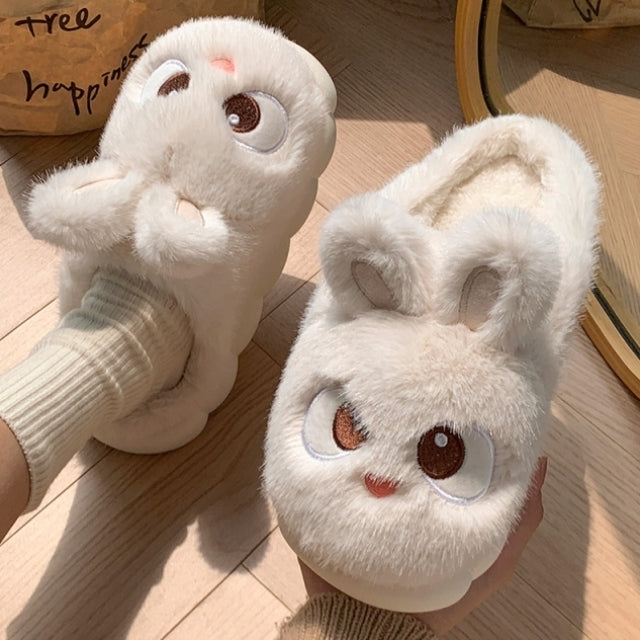 Fuzzy Bunny Plush slippers