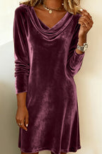 Velvet Swing Collar Dress