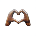 Creative Heart-shaped Resin Statue Home Decor