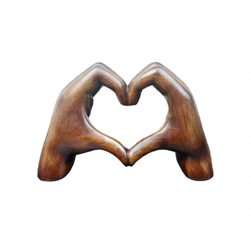 Creative Heart-shaped Resin Statue Home Decor