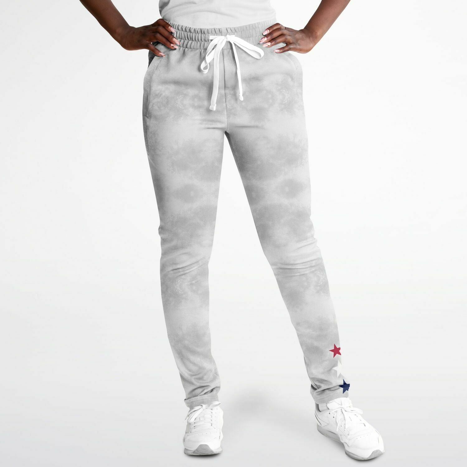 Ladies Grey RWB Star Track Pants
