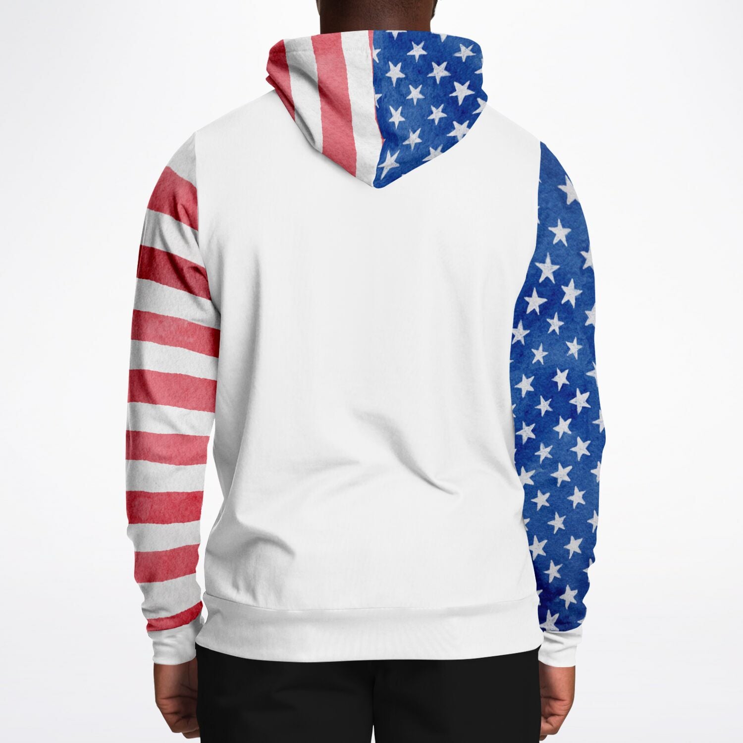 Men's Stars And Stripes Watercolor Pullover Hoodie