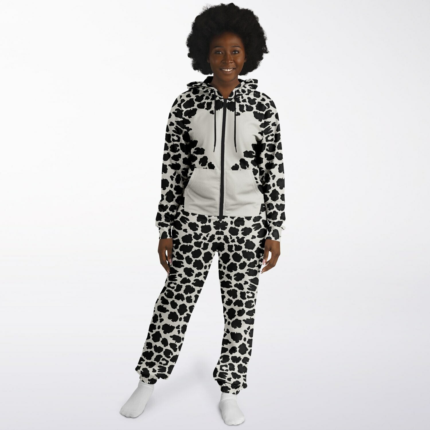 Ladies Snow Leopard Jumpsuit