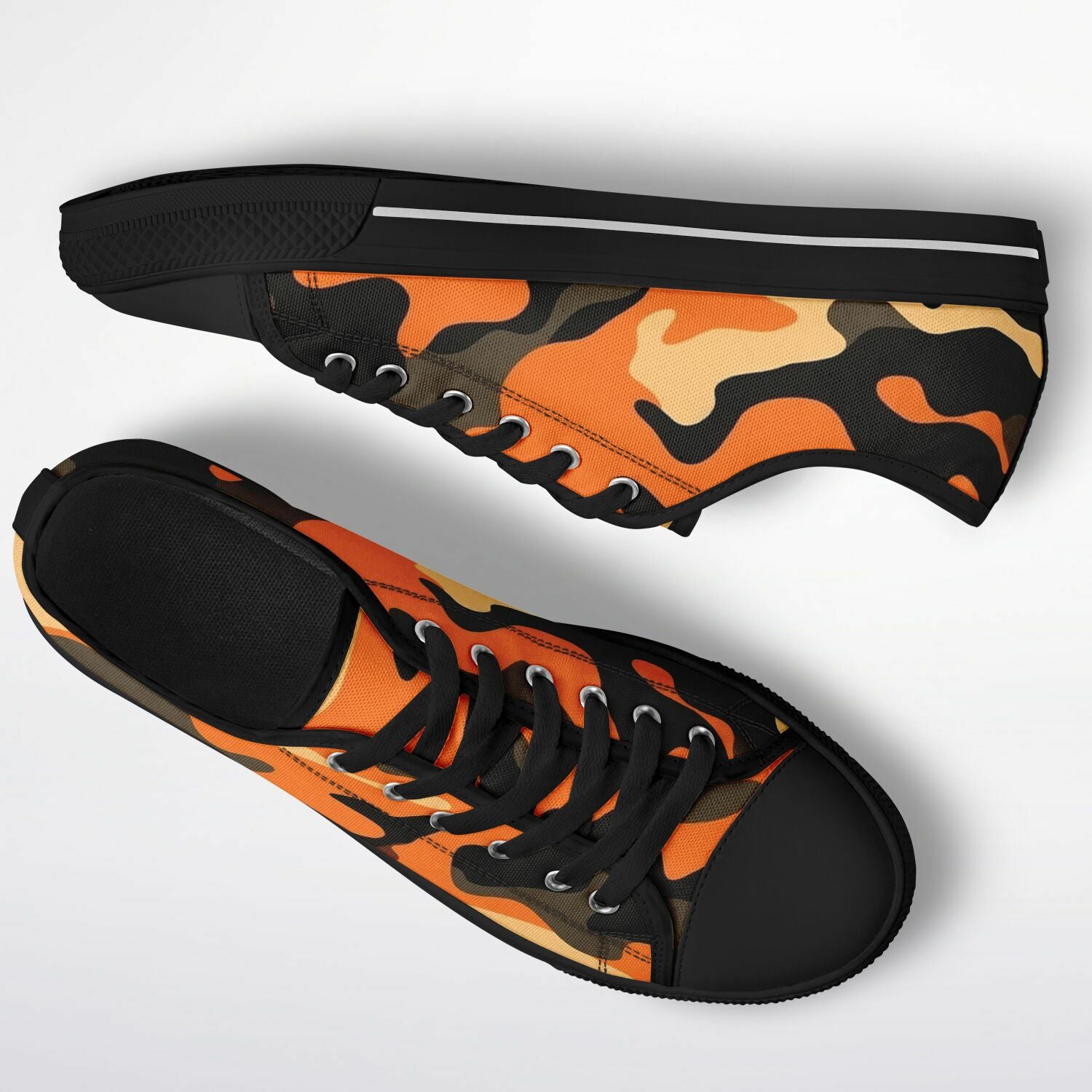 Orange Black Camouflage Urban Peak Low Shoes
