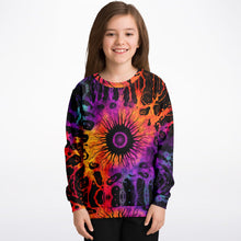 Load image into Gallery viewer, Kids/Youth Tie Dye Eye Sweatshirt
