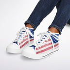 Watercolor Paint American Flag Urban Peak High Top Shoes