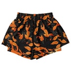Orange Leave Forest Camo Women's 2-in-1 Shorts