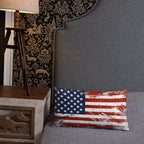 American Flag Splatter Paint Pillow