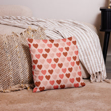 Load image into Gallery viewer, Watercolor Heart Pink Premium Pillow
