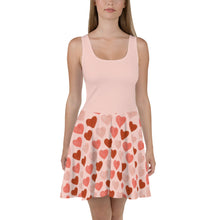 Load image into Gallery viewer, Pink hearts Skater Dress
