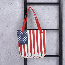 Load image into Gallery viewer, Amercan Flag Drip Tote bag
