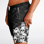 Pile of skulls Men's 2-in-1 Shorts