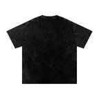 Wicked Skull Snow Washed Oversized Unisex Cotton T-Shirt