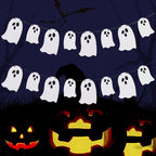 Halloween new ghost pull flag party decoration