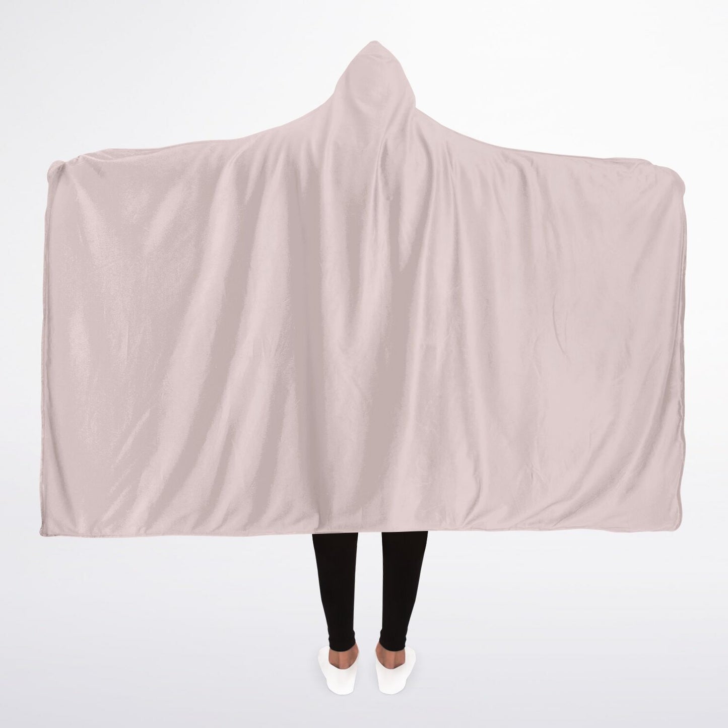 Pale Pink Hooded Sherpa Blanket