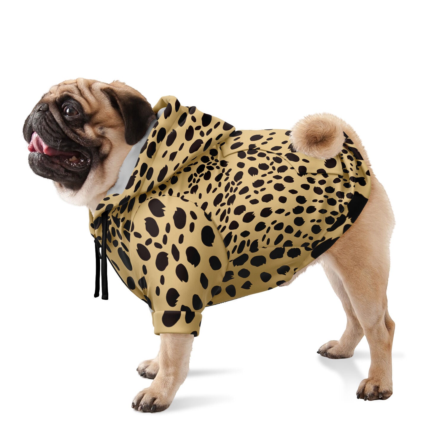 Cheetah Dog Zip-Up Hoodie
