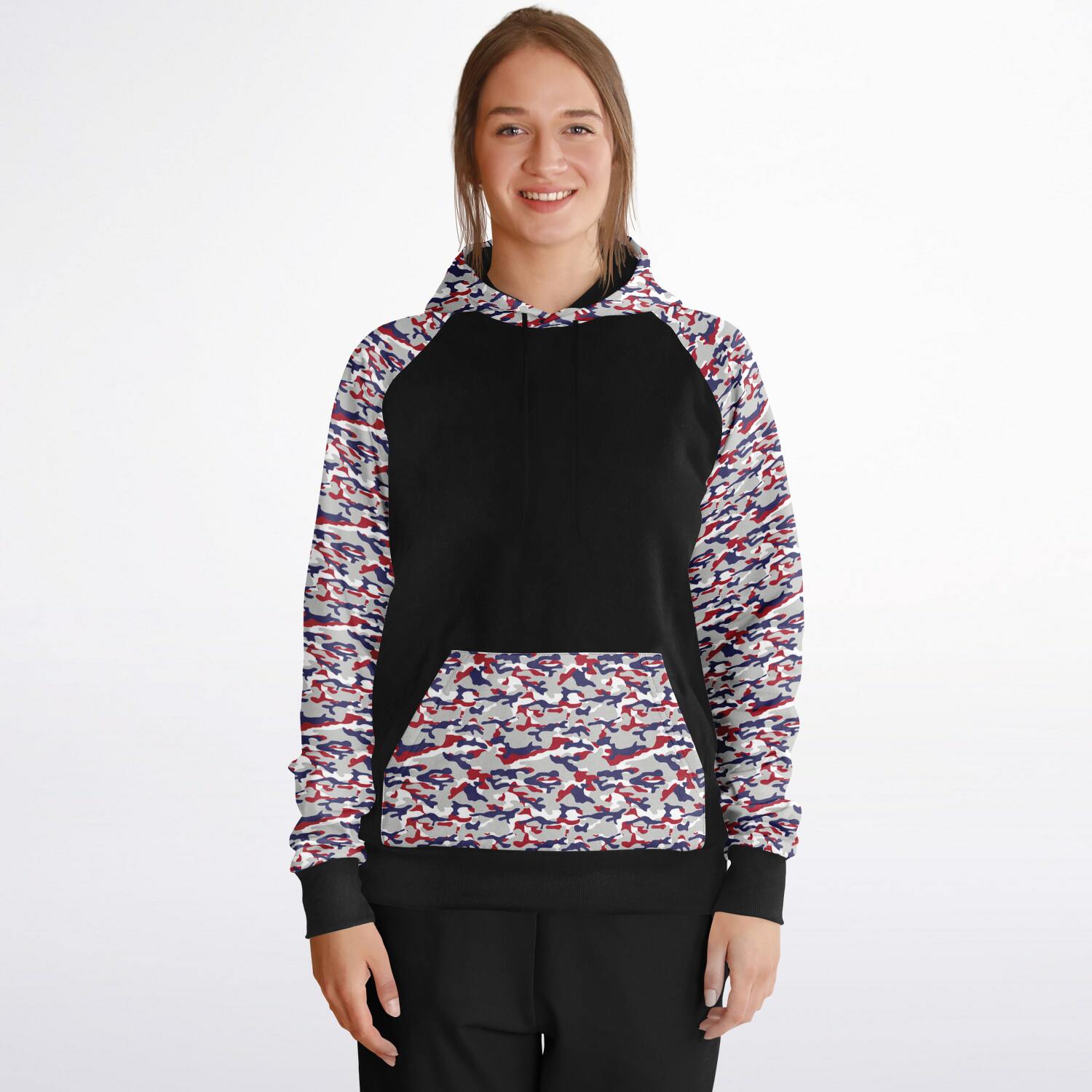 Patriot Camo Ladies Raglan Hoodie