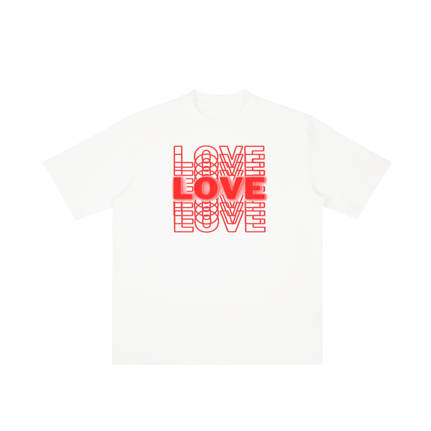 Love Stacked Vintage Wash Drop Shoulder Unisex T-shirt