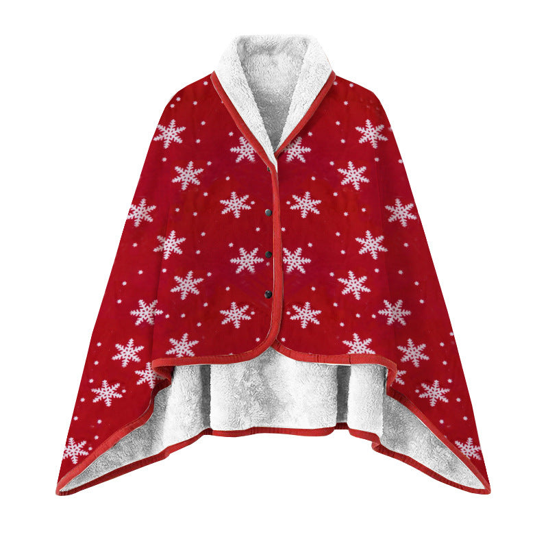 Plaid Multi-functional shawl blanket office blanket