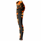 Women's Orange Camo Mesh Pocket Legging