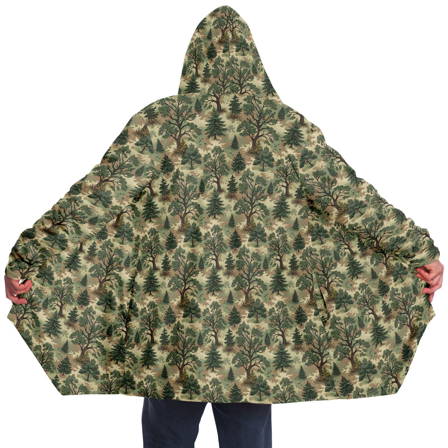 Forest Camouflage Microfleece Cloak