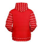 Red Zig Zag Stripe Fashion Hoodie