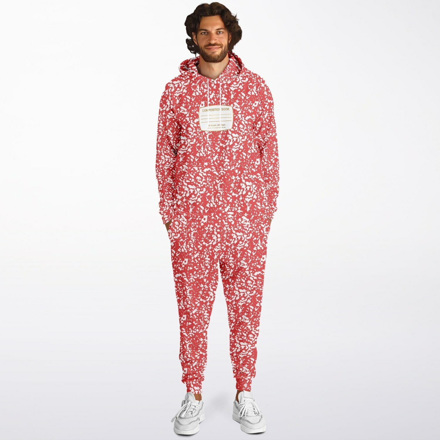 Unisex Adult Red Composition Notebook Costume Hoodie & Jogger set