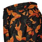 Orange leaves Camouflage Men's 2-in-1 Shorts