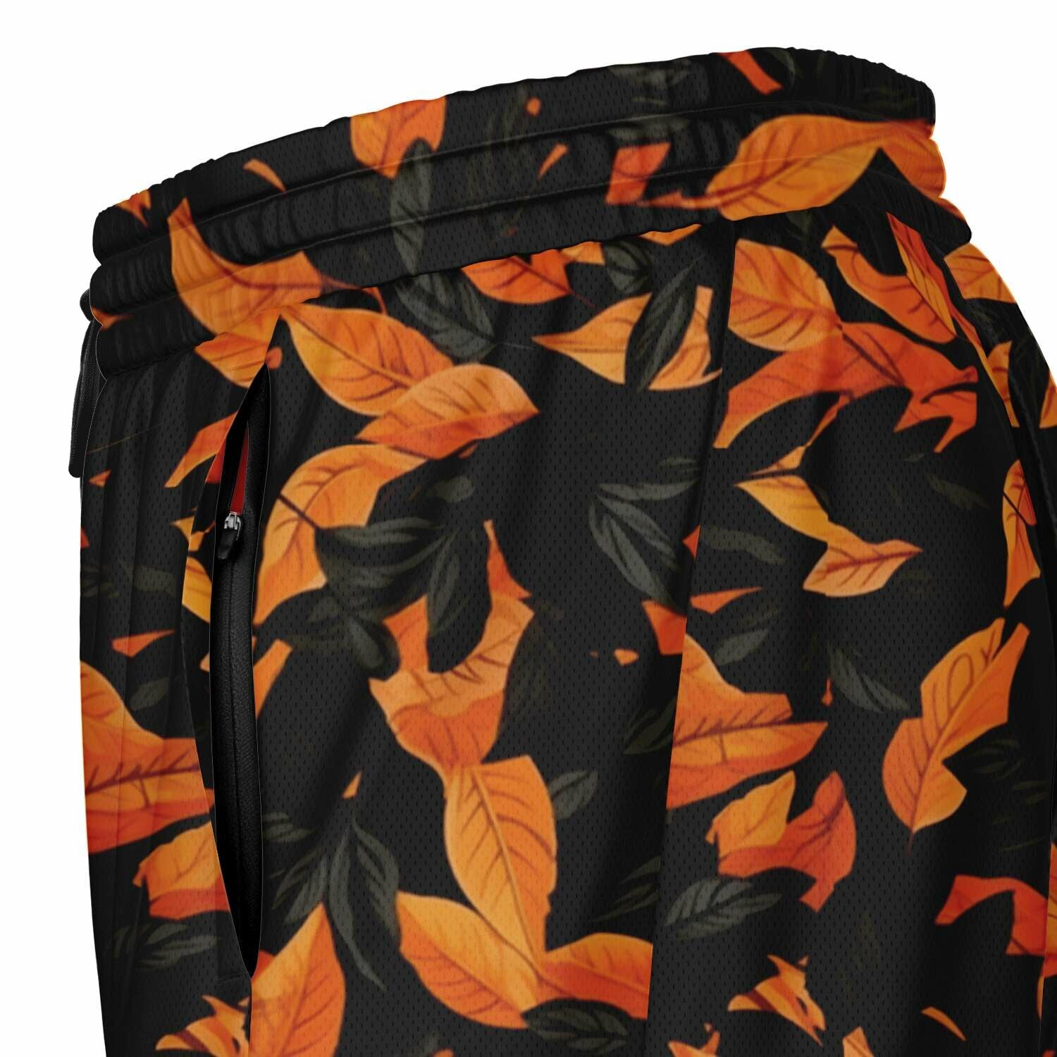 Orange leaves Camouflage Men's 2-in-1 Shorts