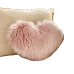 Fuzzy Heart Throw Pillow