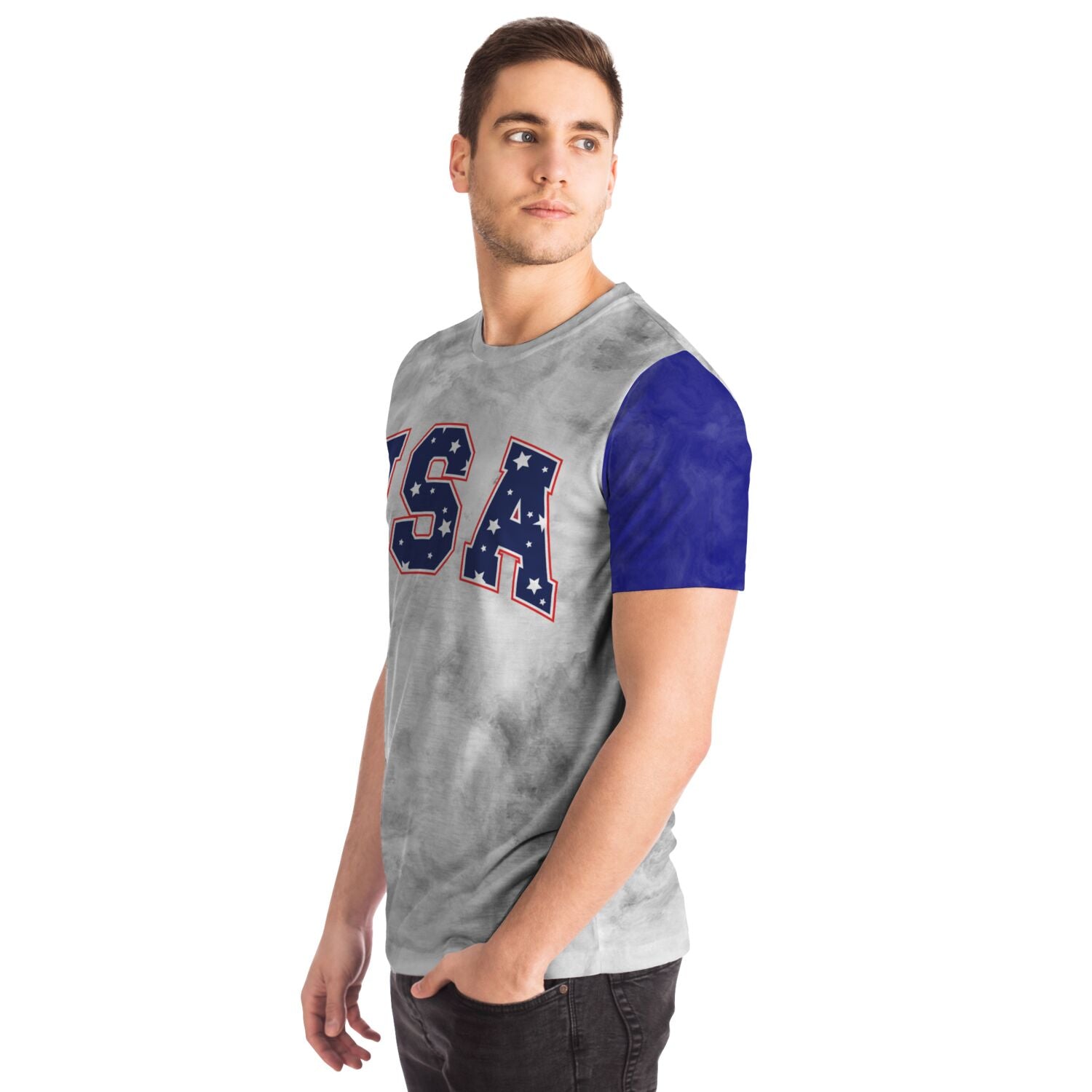 Men's Red White and Blue USA Ladies T-shirt