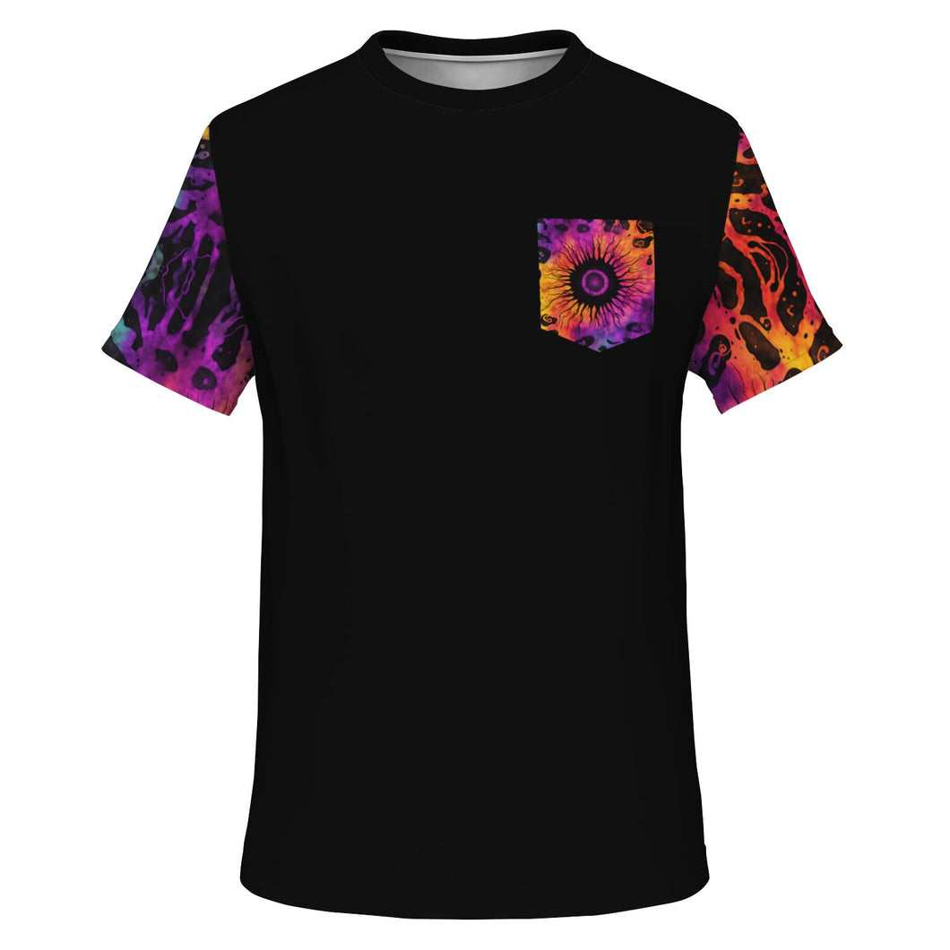 Mens Tie Dye Eye Pocket T-shirt