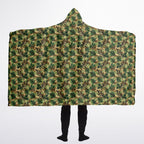 Tree Branch Camouflage Hooded Blanket Sherpa
